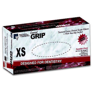 GLOVE LATEX EXAM DENTAL GRIP MED 10/100